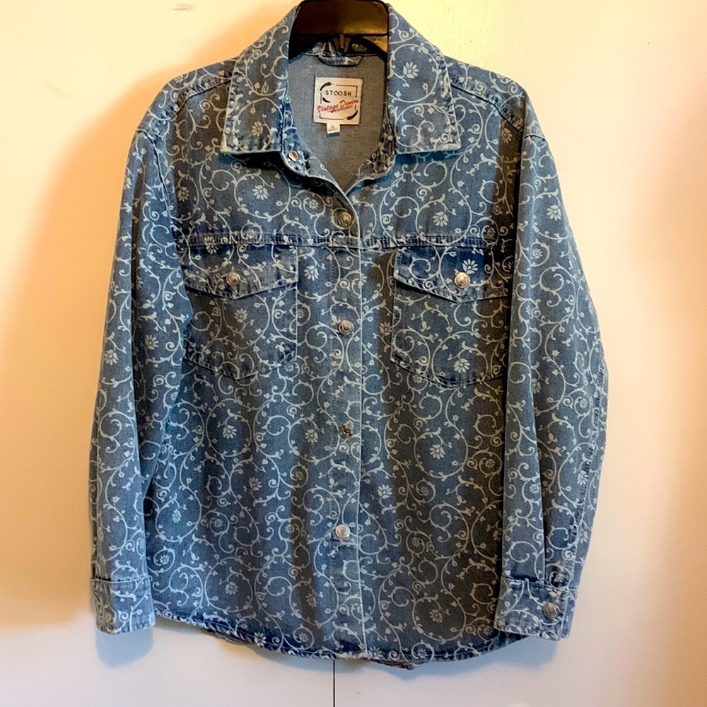 Vintage denim shirt jacket